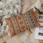 Load image into Gallery viewer, Ethnic Geometrical Printed Canvas Cotton Rectangular Cushion Covers, Set of 2