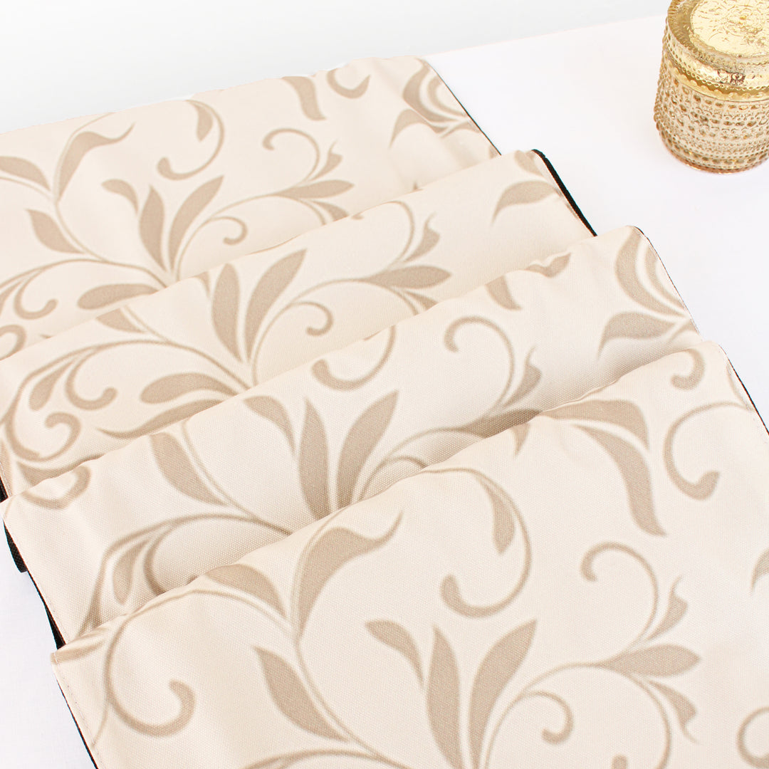 Cheerful Spring Exotic Canvas Table Runner for a Summery Look With Tassel