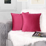 Load image into Gallery viewer, Both Side Quilted Velvet Cushion Cover (Set of 2), Maroon