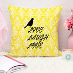 Load image into Gallery viewer, Yellow Bird Floral Printed Canvas Cotton Cushion Covers, Set of 2