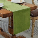 Load image into Gallery viewer, Luxurious Velvet Table Runner for Elegant Dining, Mehndi

