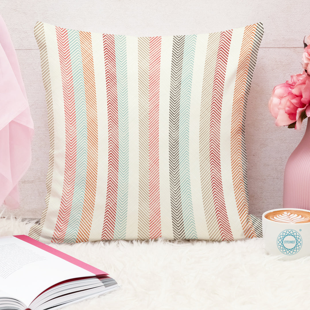 Ethnic Printed Canvas Cotton Cushion Covers, Set of 5