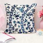 Load image into Gallery viewer, Ethnic Blue Printed Canvas Cotton Cushion Covers, Set of 5