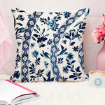 Load image into Gallery viewer, Ethnic Blue Printed Canvas Cotton Cushion Covers, Set of 5
