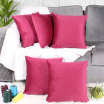 Load image into Gallery viewer, Both Side Quilted Velvet Cushion Cover (Set of 5), Maroon
