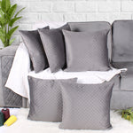 Load image into Gallery viewer, Both Side Quilted Velvet Cushion Cover (Set of 5), Grey