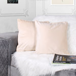 Load image into Gallery viewer, Velvet Cushion Cover With Piping - Perfect for Home Décorr (Set of 2), Beige