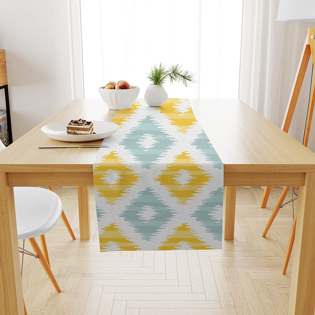 Radiant Sunshine Exotic Canvas Table Runner for a Summery Look
