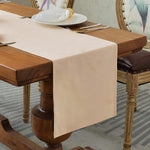 Load image into Gallery viewer, Luxurious Velvet Table Runner for Elegant Dining, Beige