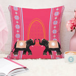 Load image into Gallery viewer, Elephant Printed Cotton Canvas Cushion Covers, Set of 5