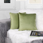 Load image into Gallery viewer, Velvet Cushion Cover With Piping - Perfect for Home Décor Set of 2, Mehndi