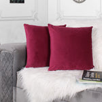 Load image into Gallery viewer, Soft Luxurious Velvet Cushion Covers Set of 2, Maroon