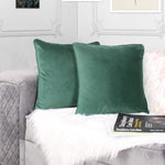 Load image into Gallery viewer, Velvet Cushion Cover with Piping - Perfect for Home Décor Set of 2, Green
