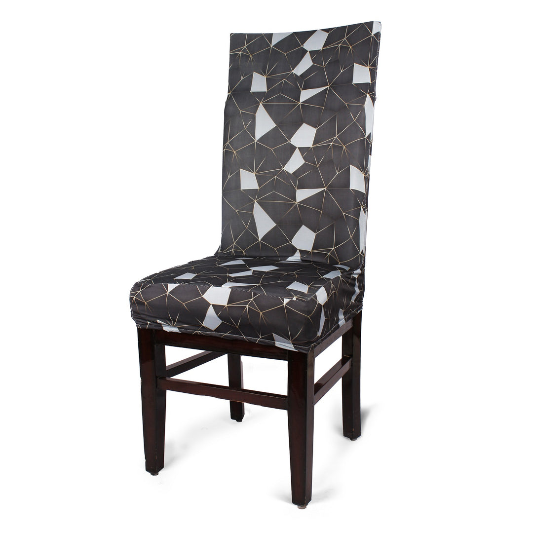 Shards Stretchable/Spandex Printed  Chair Cover