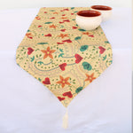 Load image into Gallery viewer, Floral Cotton Canvas Table Runner With Tassel