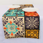 Load image into Gallery viewer, Geometric Cotton Canvas Table Runner
