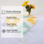 Load image into Gallery viewer, Radiant Sunshine Exotic Canvas Table Runner for a Summery Look With Tassel
