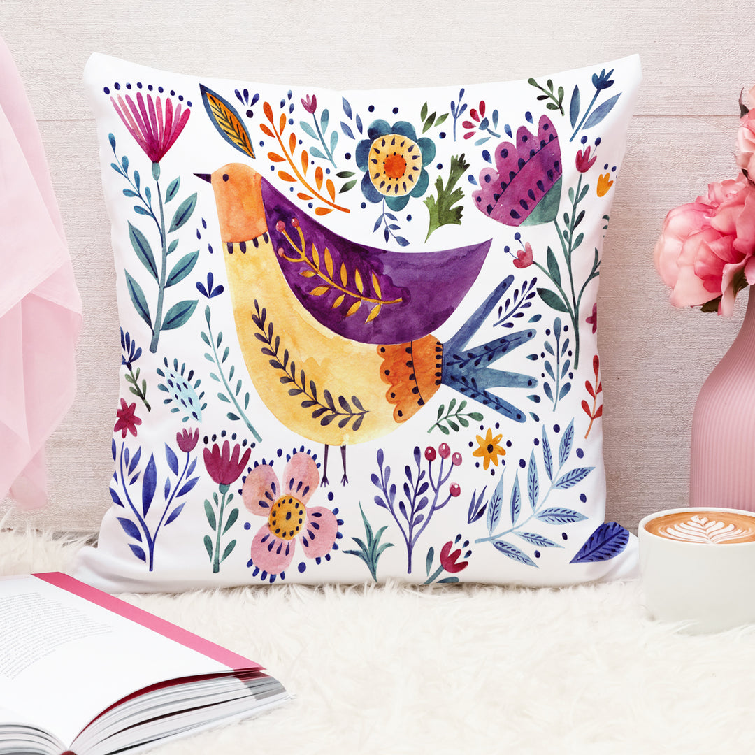 Animal Printed Cotton Canvas Decorative Cushion Cover , Set of 5