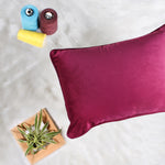 Load image into Gallery viewer, Velvet Cushion Cover With Piping - Perfect for Home Décor Rectangular Set of 2 ,Maroon
