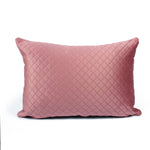 Load image into Gallery viewer, Both Side Quilted Velvet Rectangular Cushion Cover (Set of 2), Peach