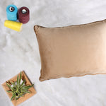 Load image into Gallery viewer, Velvet Cushion Cover With Piping - Perfect for Home Décor Rectangular Set of 2 ,Brown