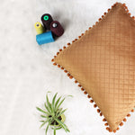 Load image into Gallery viewer, Both Side with PomPom Quilted Velvet Cushion Cover (Set of 5), Brown