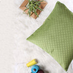 Load image into Gallery viewer, Both Side Quilted Velvet Cushion Cover (Set of 2), Mehndi