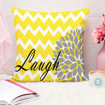 Load image into Gallery viewer, Yellow Bird Floral Printed Canvas Cotton Cushion Covers, Set of 2