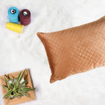 Load image into Gallery viewer, Both Side Quilted Velvet Rectangular Cushion Cover (Set of 2), Brown