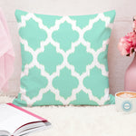 Load image into Gallery viewer, Teal Geometrical Ikat Ethnic Printed Cotton Canvas Cushion Covers, Set of 5
