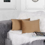 Load image into Gallery viewer, Soft Luxurious Velvet Cushion Covers Rectangular Set of 2 ,Brown