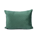 Load image into Gallery viewer, Both Side Quilted Velvet Rectangular Cushion Cover (Set of 2), Green