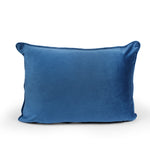 Load image into Gallery viewer, Velvet Cushion Cover With Piping - Perfect for Home Décor Rectangular (Set of 2), Blue
