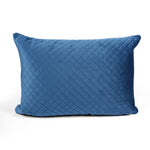Load image into Gallery viewer, Both Side Quilted Velvet Rectangular Cushion Cover (Set of 2), Blue