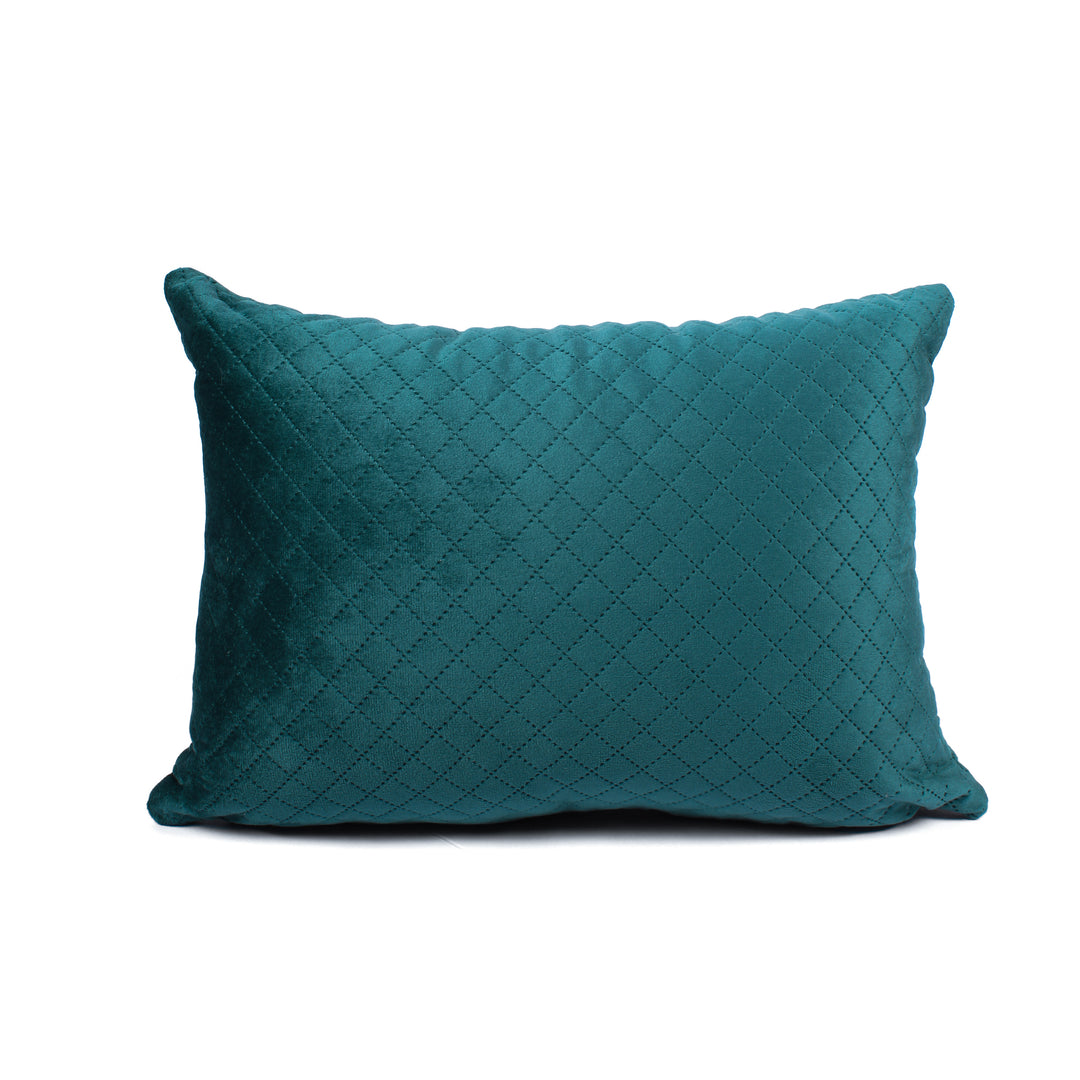 Both Side Quilted Velvet Rectangular Cushion Cover (Set of 2), luxury