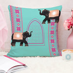 Load image into Gallery viewer, Elephant Printed Cotton Canvas Cushion Covers, Set of 5
