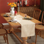 Load image into Gallery viewer, Luxurious Velvet Table Runner for Elegant Dining, Beige