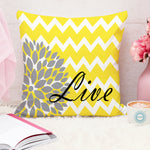Load image into Gallery viewer, Yellow Bird Floral Printed Canvas Cotton Cushion Covers, Set of 5