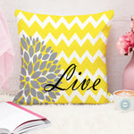 Load image into Gallery viewer, Yellow Bird Floral Printed Canvas Cotton Cushion Covers, Set of 5
