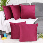 Load image into Gallery viewer, Soft Luxurious Velvet Cushion Covers Set of 5, Maroon