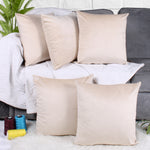 Load image into Gallery viewer, Soft Luxurious Velvet Cushion Covers Set of 5, Beige