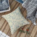 Load image into Gallery viewer, Teal Printed Canvas Cotton Cushion Covers, Combo Set of 2 (24 x 24 Inches)