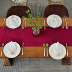 Load image into Gallery viewer, Luxurious Velvet Table Runner for Elegant Dining, Maroon