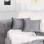 Load image into Gallery viewer, Soft Luxurious Velvet Cushion Covers Rectangular Set of 2 ,Grey