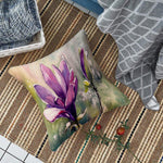 Load image into Gallery viewer, Floral Pink Flower Printed Canvas Cotton Cushion Covers, Set of 5
