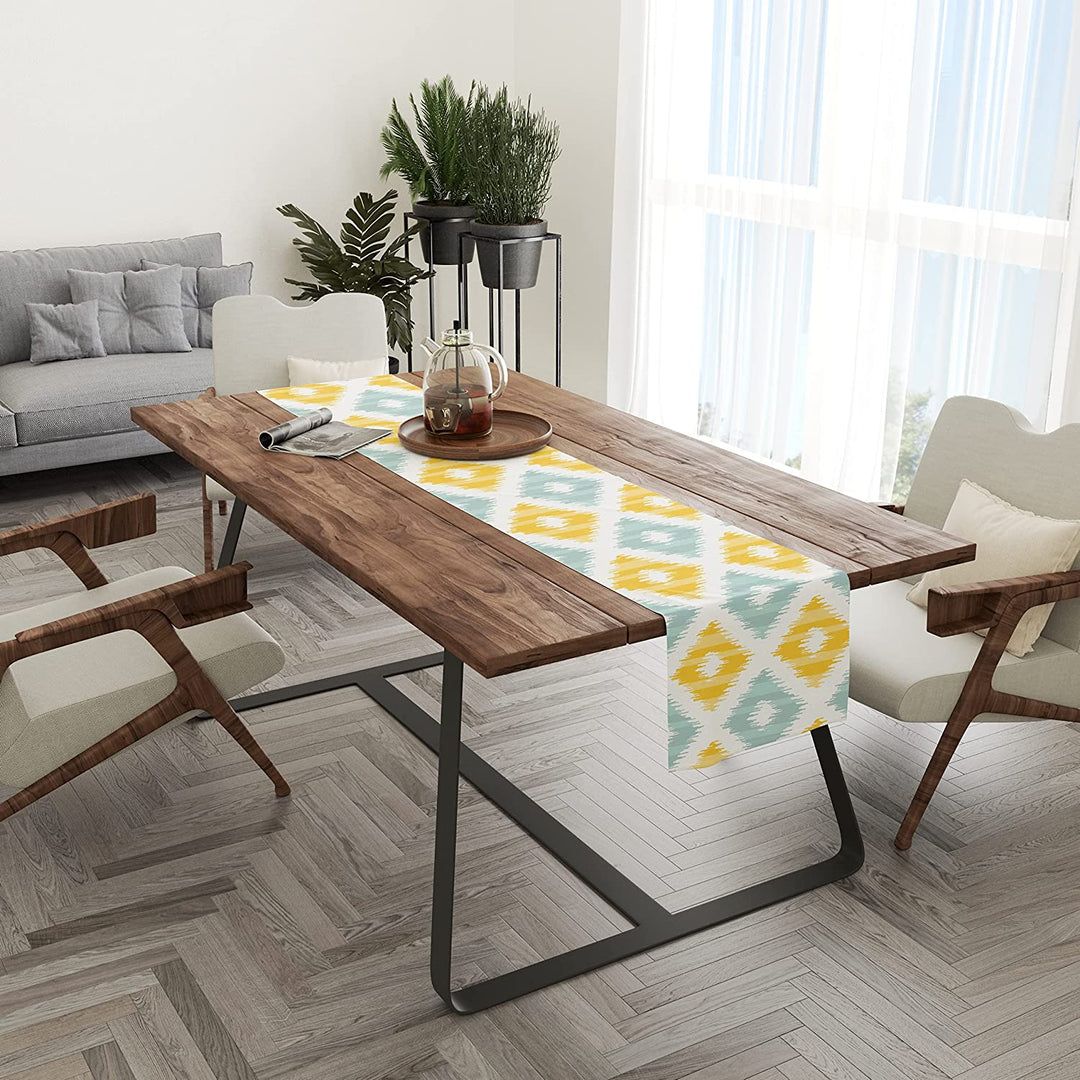 Radiant Sunshine Exotic Canvas Table Runner for a Summery Look