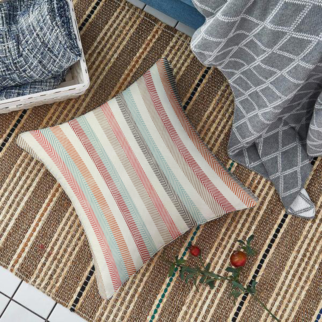 Ethnic Printed Canvas Cotton Cushion Covers, Set of 5