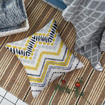 Load image into Gallery viewer, Yellow Geometrical Printed Canvas Cotton Cushion Covers, Set of 5