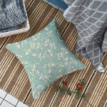 Load image into Gallery viewer, Teal Printed Canvas Cotton Rectangular Cushion Covers, Combo Set 5