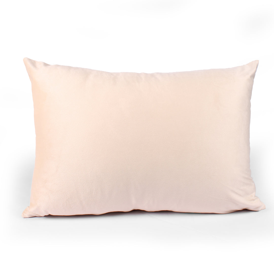Soft Luxurious Velvet Cushion Covers Rectangular Set of 2 ,Beige